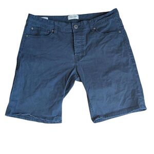 Jack & Jones Mens Rick Comfort Fit Chino Shorts W31 Navy Blue Modern Minimalist